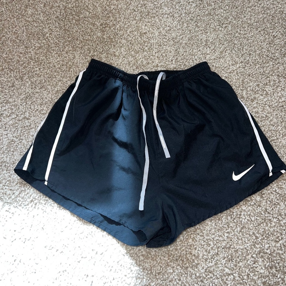 Nike Running Split Shorts - Black and White - Dri fit